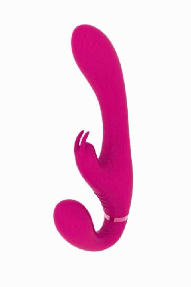 Shots Toys - VIVE - Suki Vibrating Strapless Strap-on Rabbit - Pink - Stag Shop