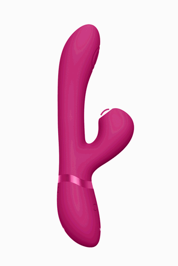 Shots Toys - VIVE - Hide Airwave & Pulse Wave G-Spot Vibrator - Pink - Stag Shop