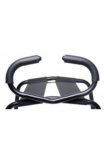 XR Brands - Lovebotz - Bangin Bench EZ Ride Sex Stool With Handles - Black/Red - Stag Shop