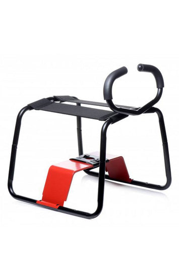 XR Brands - Lovebotz - Bangin Bench EZ Ride Sex Stool With Handles - Black/Red - Stag Shop
