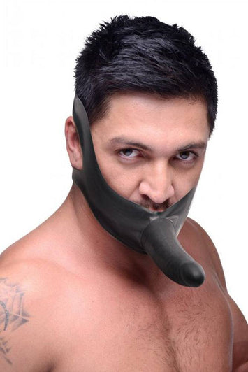 XR Brands - Master Series - Face Fuk Strap-on Mouth Gag - Black - Stag Shop