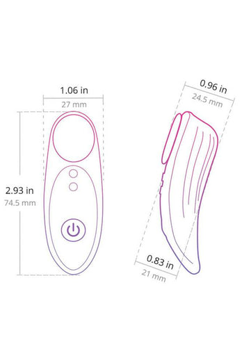 Lovense - Ferri Wearable Bluetooth Panty Vibrator - Black/Pink - Stag Shop