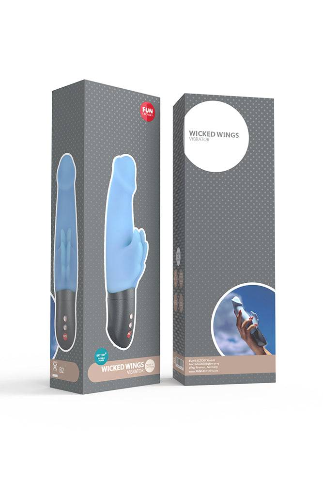 Fun Factory - Battery+ Wicked Wings Dual Vibrator - Blue - Stag Shop