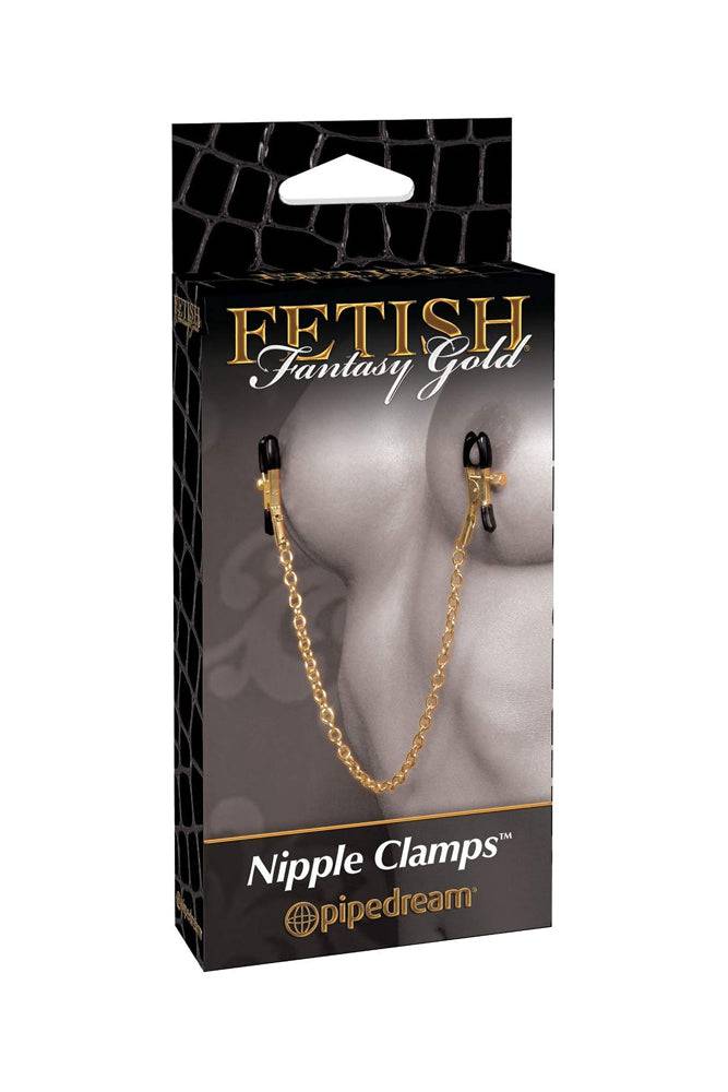 Pipedream - Fetish Fantasy Gold - Nipple Chain Clamps - Stag Shop