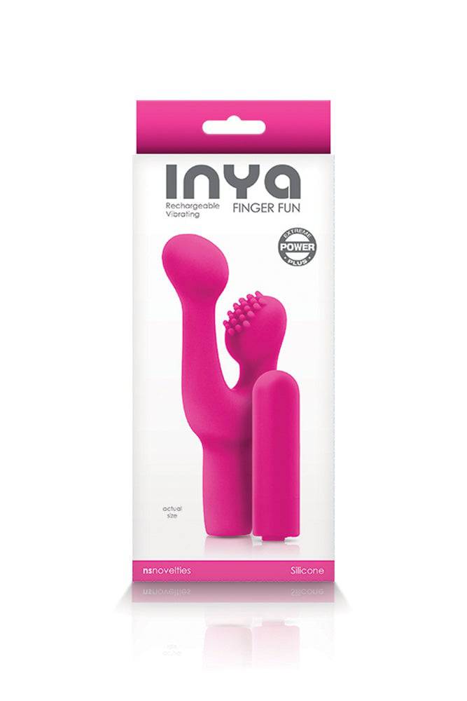 NS Novelties - INYA - Finger Fun Bullet Vibrator & Sleeve - Pink - Stag Shop
