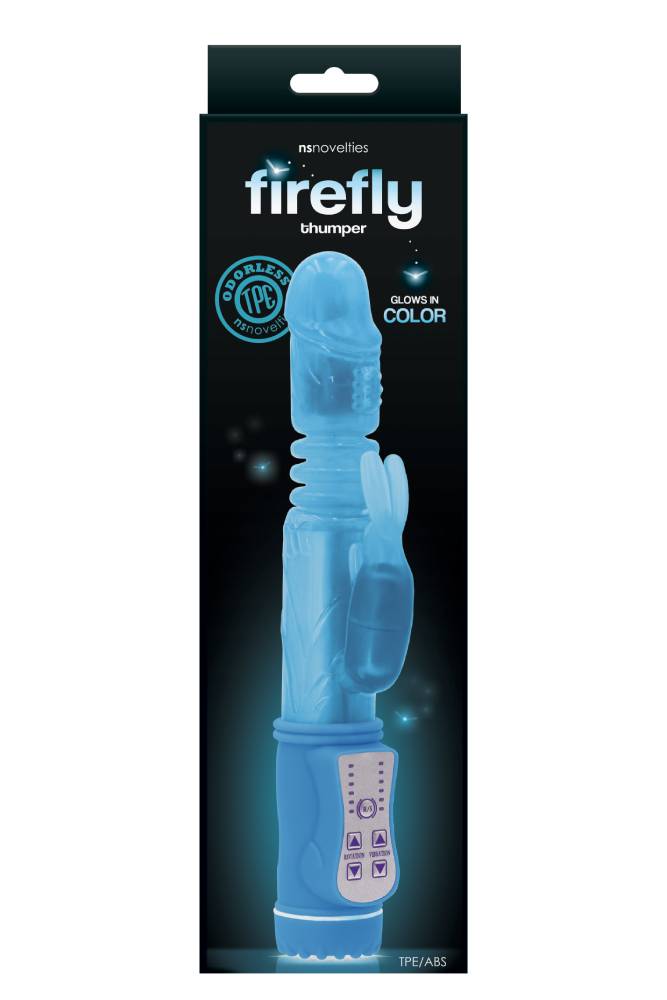 NS Novelties - Firefly - Thumper Rabbit Vibrator - Blue - Stag Shop