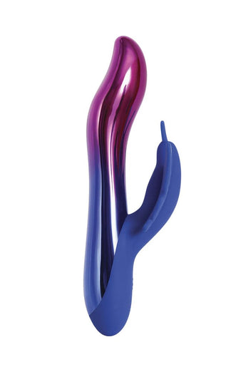 Evolved - Firefly Light-Up Dual Vibrator - Blue/Chrome - Stag Shop