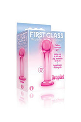 Icon Brands - First Glass Droplet Anal Plug - Pink - Stag Shop