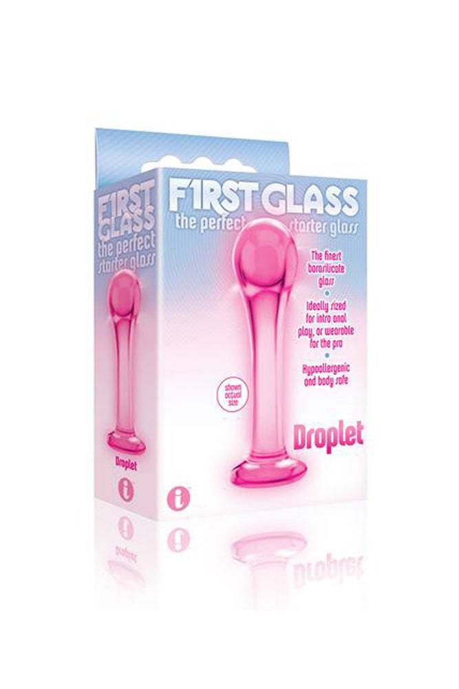 Icon Brands - First Glass Droplet Anal Plug - Pink - Stag Shop