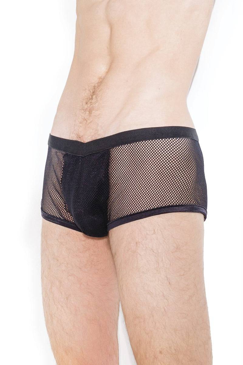 Coquette - S5089 - Men's Fishnet Boxer Brief - Black - Stag Shop