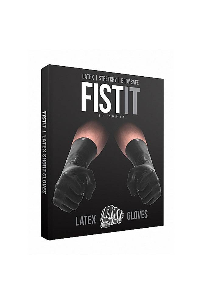 Shots Toys - Fist It - Short Latex Gloves - Black - Stag Shop