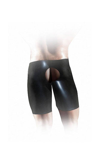 Shots Toys - Fist It - Latex Unisex Fisting Shorts - Black - Stag Shop