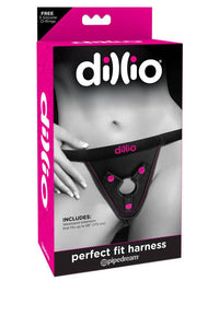 Thumbnail for Pipedream - Dillio - Perfect Fit Strap-On Harness - Black/Pink - Stag Shop