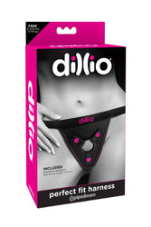 Pipedream - Dillio - Perfect Fit Strap-On Harness - Black/Pink - Stag Shop