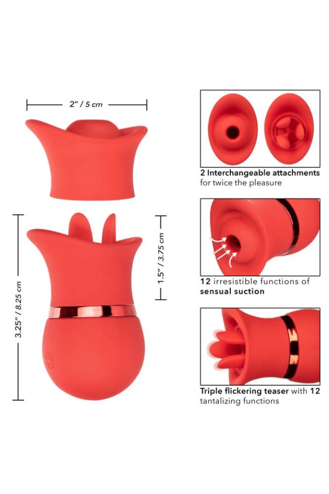 Cal Exotics - French Kiss - Suck & Play Interchangeable Set - Red - Stag Shop