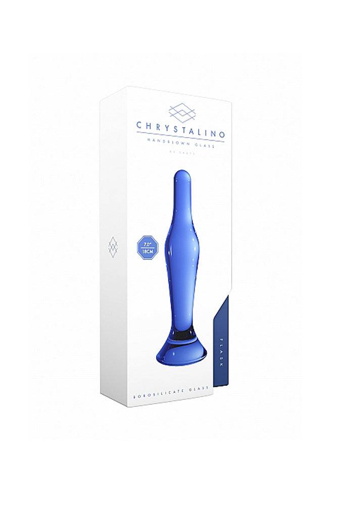 Shots Toys - Chrystalino - Flask Glass Dildo - Blue - Stag Shop