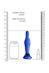 Shots Toys - Chrystalino - Flask Glass Dildo - Blue - Stag Shop
