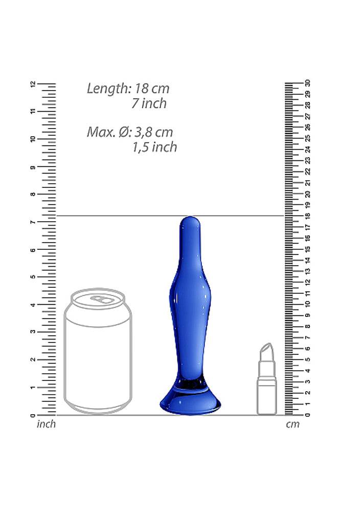 Shots Toys - Chrystalino - Flask Glass Dildo - Blue - Stag Shop