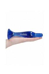 Shots Toys - Chrystalino - Flask Glass Dildo - Blue - Stag Shop