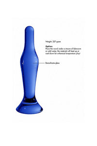 Thumbnail for Shots Toys - Chrystalino - Flask Glass Dildo - Blue - Stag Shop
