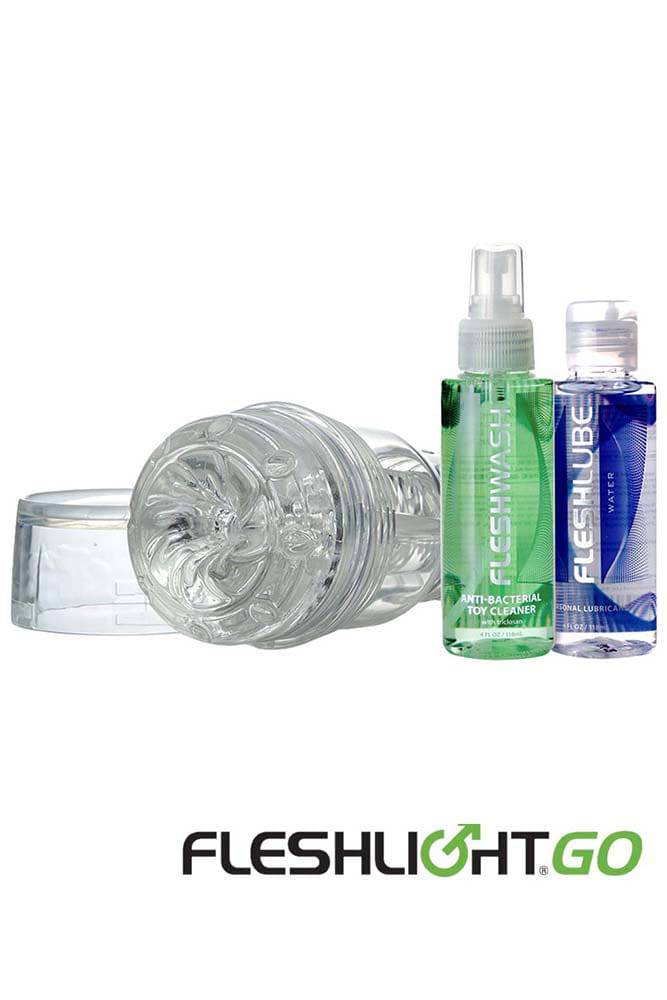 Fleshlight - GO - Torque Ice Combo Pack- Anal Male Masturbator - Clear - Stag Shop