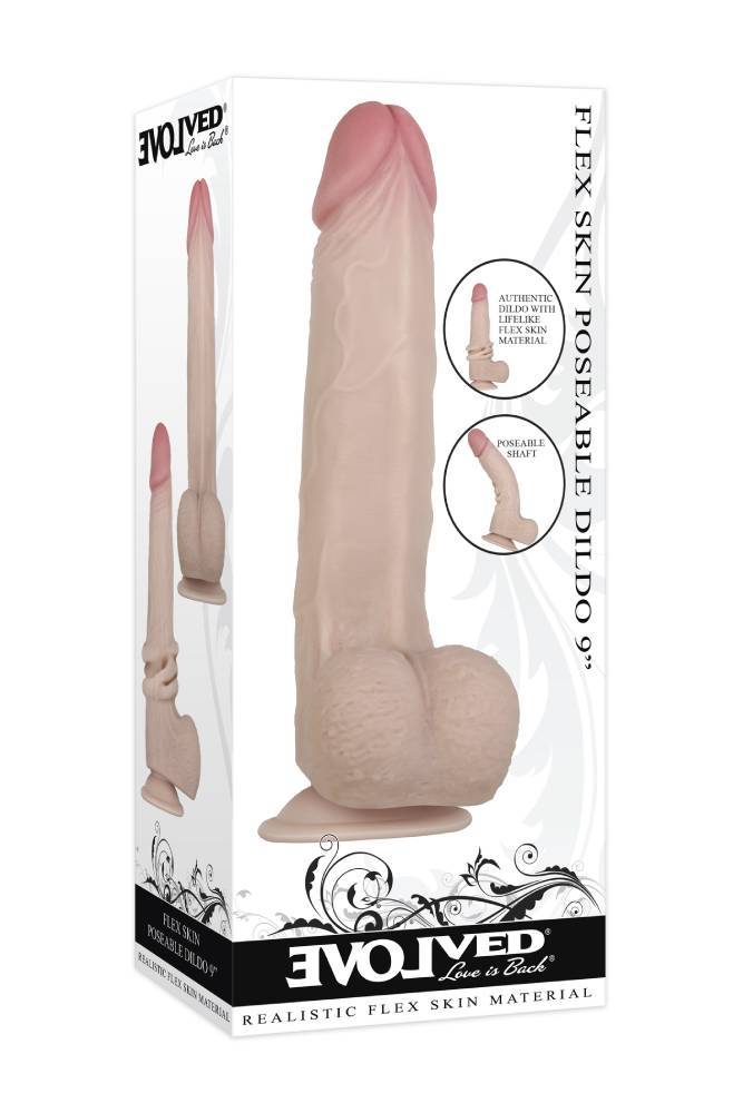 Evolved - Flex Skin Poseable Dildo - 9-inch - Light - Stag Shop