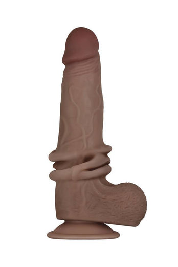 Evolved - Flex Skin Poseable Dildo - 9 Inch - Dark - Stag Shop