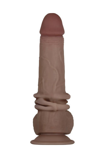 Evolved - Flex Skin Poseable Dildo - 9 Inch - Dark - Stag Shop