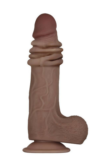 Evolved - Flex Skin Poseable Dildo - 9 Inch - Dark - Stag Shop