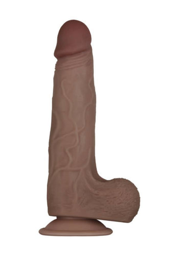 Evolved - Flex Skin Poseable Dildo - 9 Inch - Dark - Stag Shop