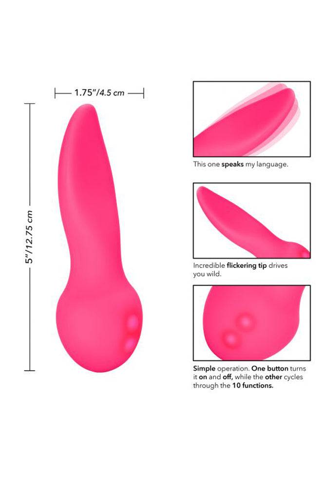 Cal Exotics - Mini Marvels - Silicone Marvelous Flicker Vibrator - Pink - Stag Shop