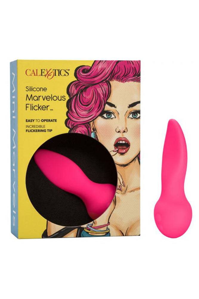 Cal Exotics - Mini Marvels - Silicone Marvelous Flicker Vibrator - Pink - Stag Shop