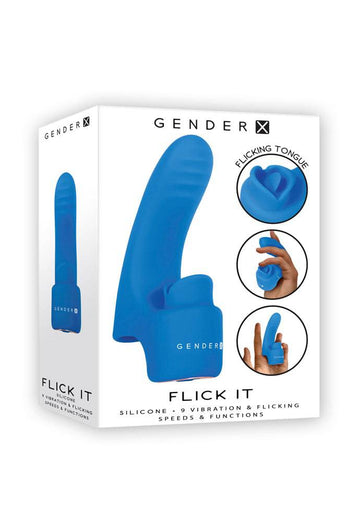 Evolved - Gender X - Flick It Finger Vibrator - Blue - Stag Shop
