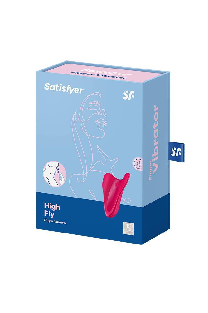 Satisfyer - High Fly - Silicone Finger Vibrator - Red - Stag Shop