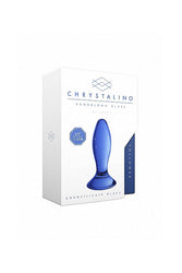 Shots Toys - Chrystalino - Follower Glass Butt Plug - Blue - Stag Shop