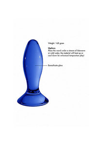 Thumbnail for Shots Toys - Chrystalino - Follower Glass Butt Plug - Blue - Stag Shop