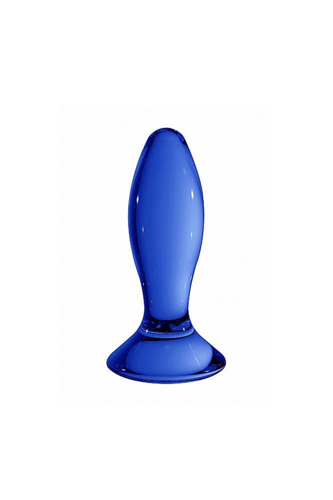 Shots Toys - Chrystalino - Follower Glass Butt Plug - Blue - Stag Shop