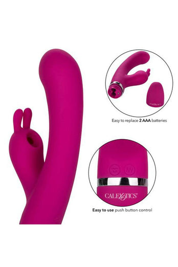 Cal Exotics - Foreplay Frenzy - Bunny Kisser Vibrator - Purple - Stag Shop