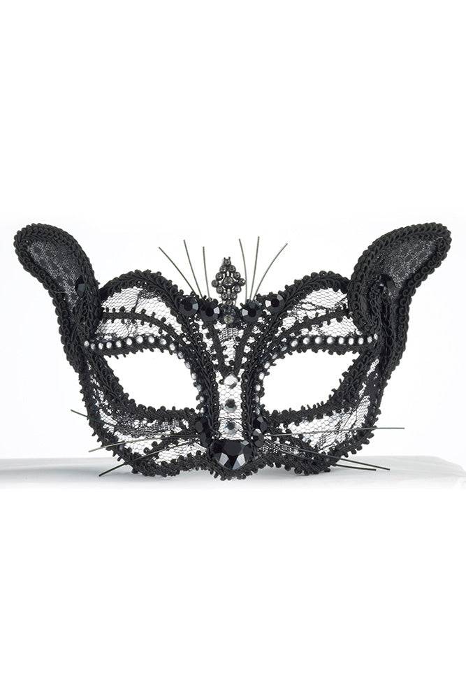 Forum Novelties - Lace Cat Mask - Black - Stag Shop