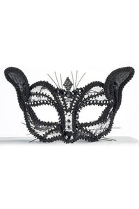 Thumbnail for Forum Novelties - Lace Cat Mask - Black - Stag Shop