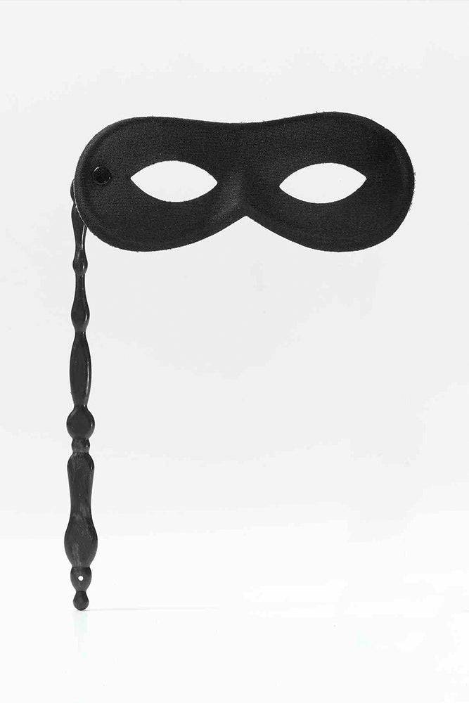 Forum Novelties - Masquerade Mask on a Stick - Black - Stag Shop