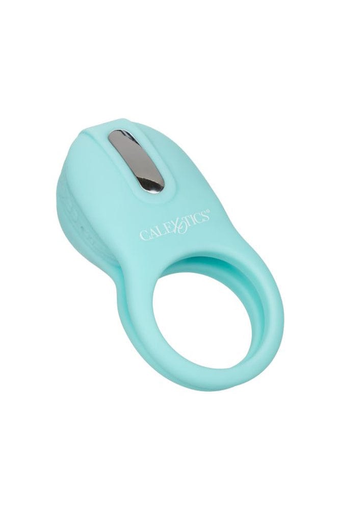 Cal Exotics - Couples Enhancer - Rechargeable French Kiss Enhancer Cock Ring - Teal - Stag Shop