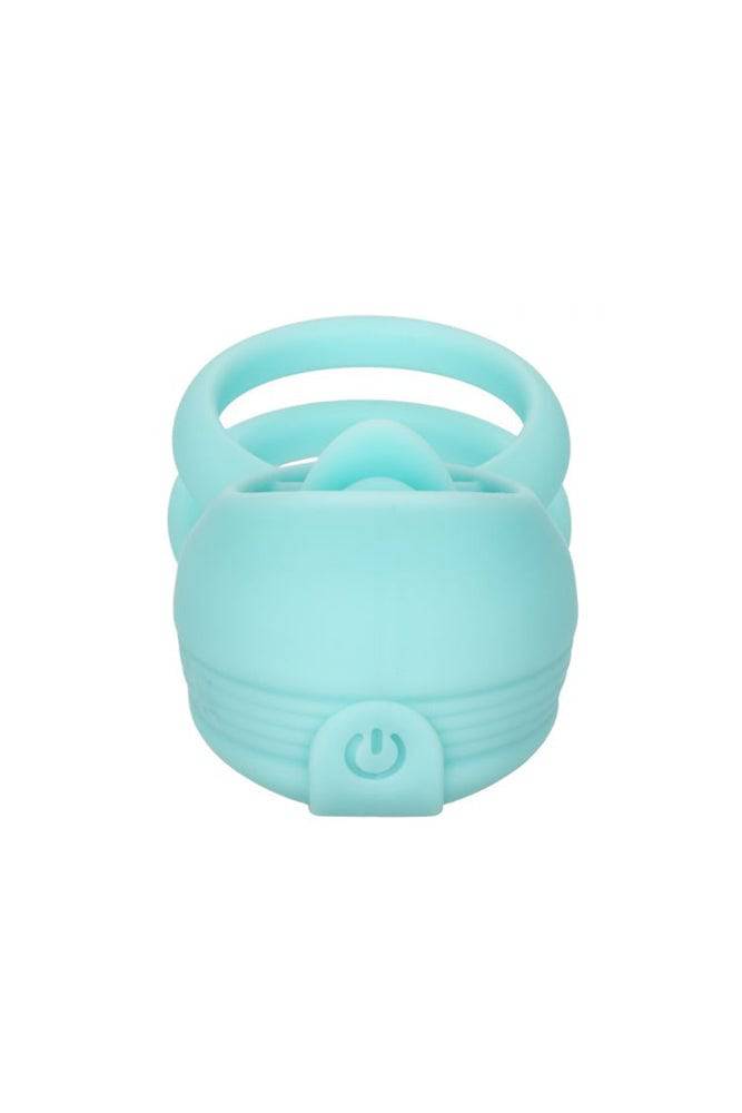 Cal Exotics - Couples Enhancer - Rechargeable French Kiss Enhancer Cock Ring - Teal - Stag Shop