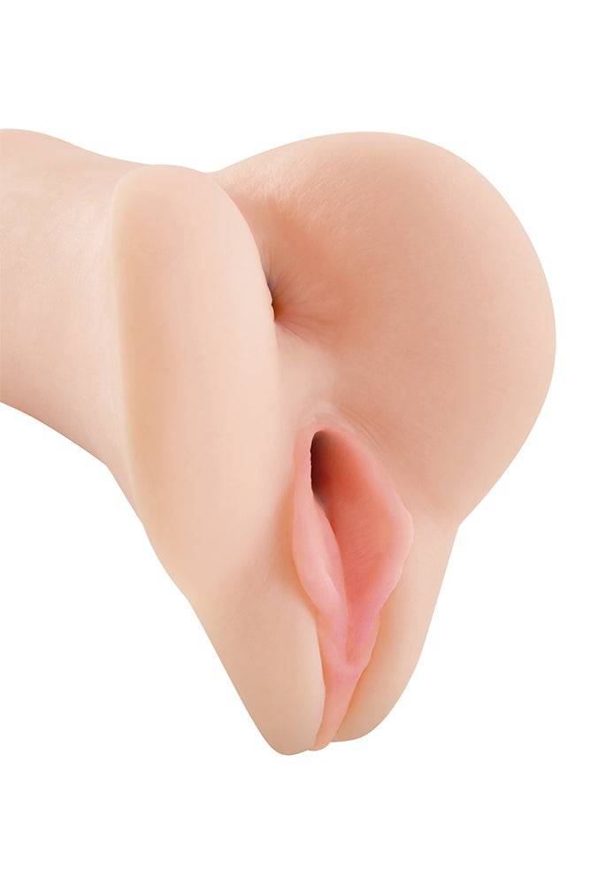 Pipedream Extreme - Vibrating Freshman Fuckslut Handheld Stroker - Beige - Stag Shop