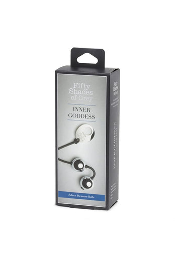 Lovehoney - Fifty Shades of Grey - Inner Goddess Pleasure Weighted Kegel Balls - Silver - 221g - Stag Shop