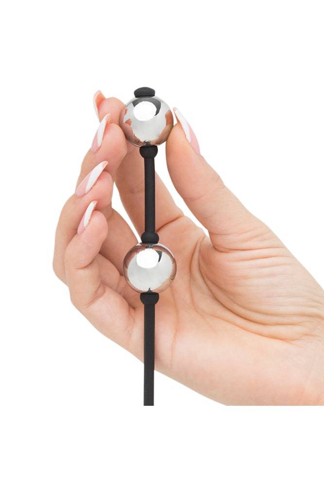 Lovehoney - Fifty Shades of Grey - Inner Goddess Mini Pleasure Weighted Kegel Balls - Silver - 85g - Stag Shop