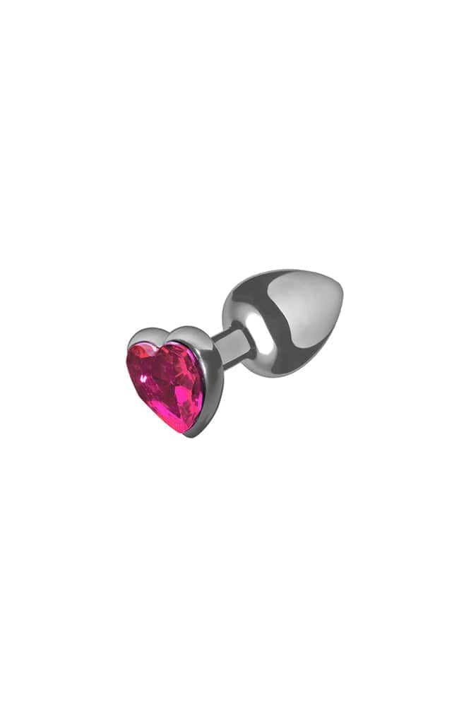 Nobu - Chrome Heart Jewel Plug - Silver/Pink - Stag Shop