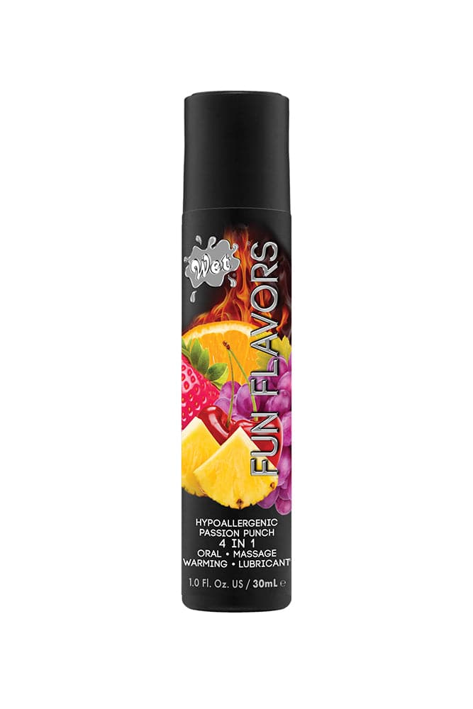 Wet - Fun Flavours - 4 in 1 Warming Flavoured Lubricant - Passion Punch - 1oz - Stag Shop