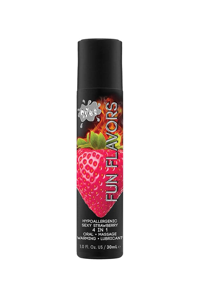 Wet - Fun Flavours - 4 in 1 Warming Flavoured Lubricant - Strawberry - 1oz - Stag Shop