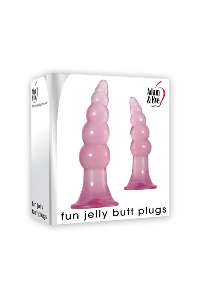 Adam & Eve - Fun Jelly Butt Plugs - Pink - Stag Shop